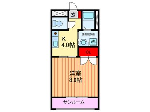 サンプレ－ネの物件間取画像